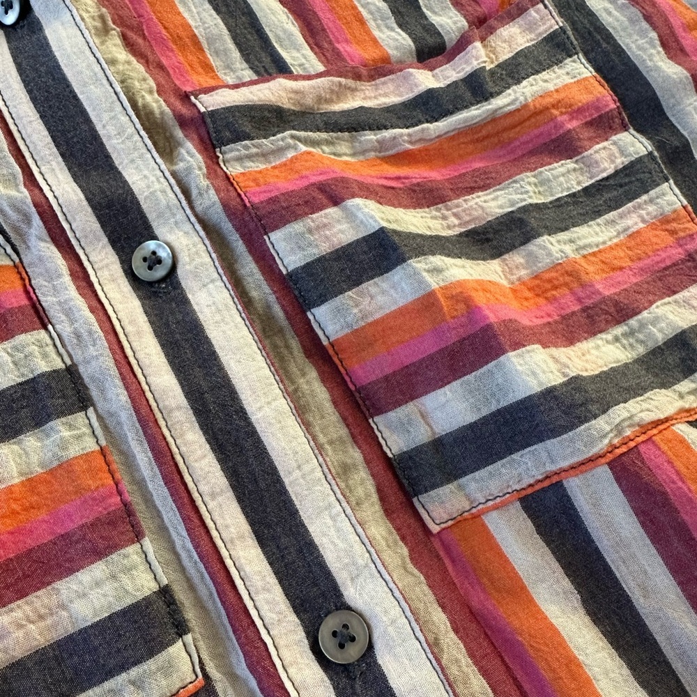 NIC + ZOE Striped Cotton Shirt Dress Size S - Picture 6 of 9